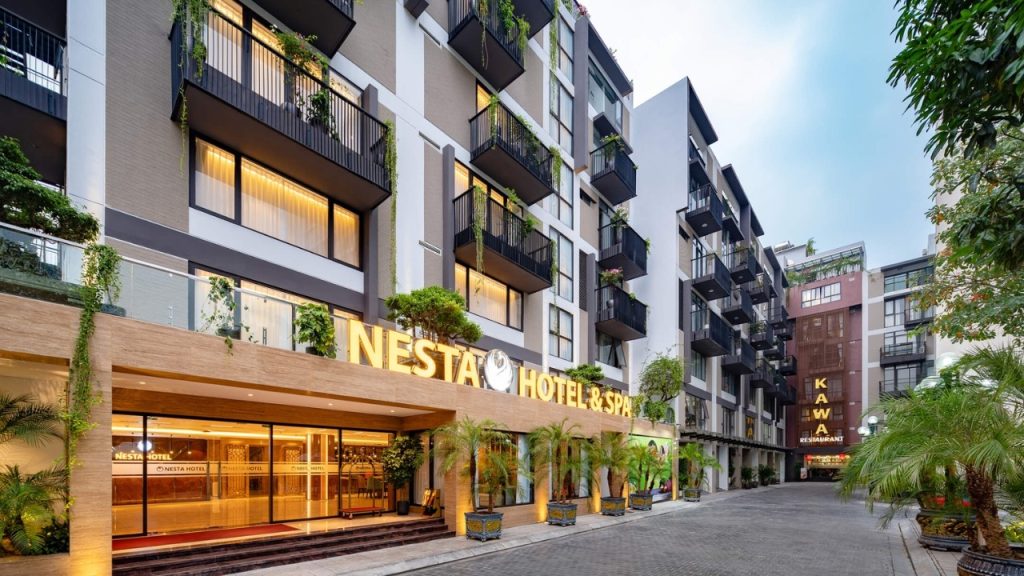 Khách sạn phố cổ Hà Nội Nesta Hotel & Spa ngoại thất sang trọng hiện đại