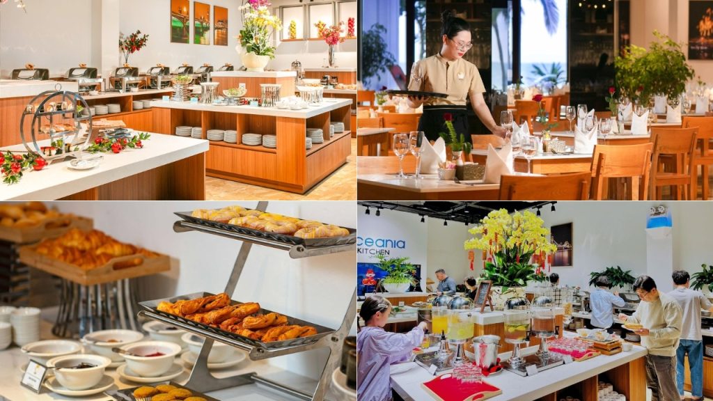 Thưởng thức các món buffet sáng đa dạng