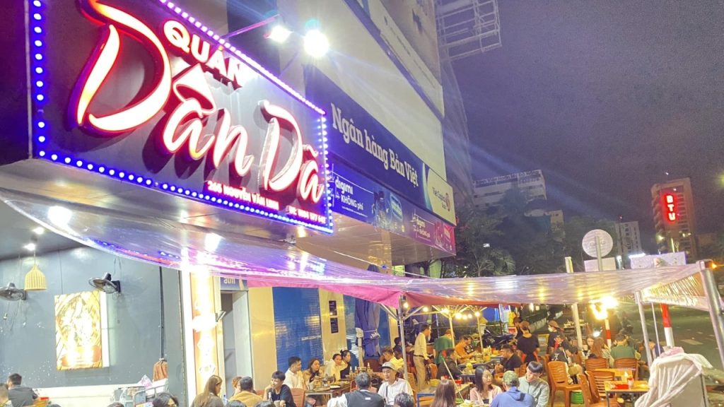 Dân Dã Quán quán nhậu Đà Nẵng gần sân bay với thực đơn dân dã