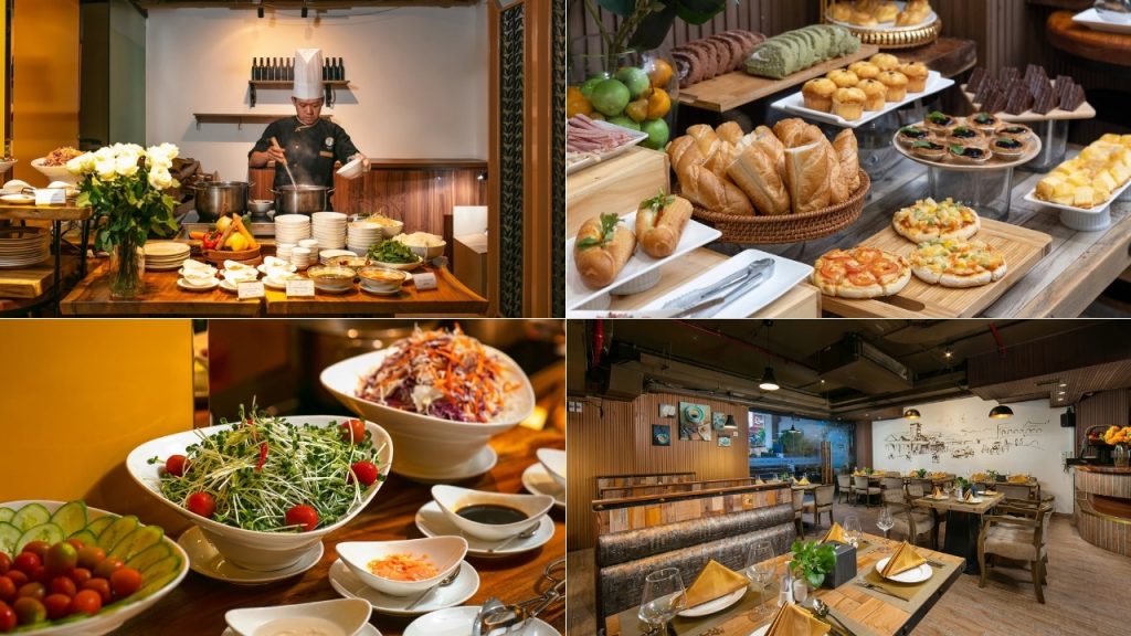 Swan Restaurant phục vụ buffet sáng đa dạng mỗi ngày