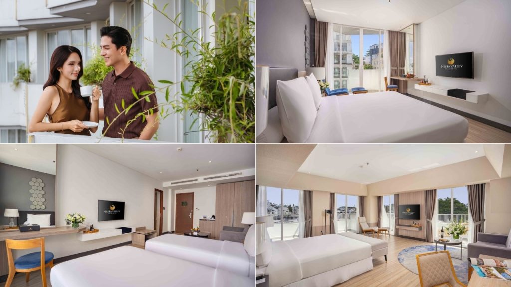 Phòng nghỉ 100% có ban công hướng thung lũng hoặc thành phố tại Nesta Valley Dalat Hotel
