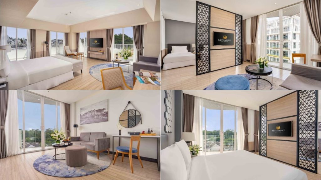 Phòng nghỉ tiện nghi với ban công tại Nesta Valley Dalat Hotel