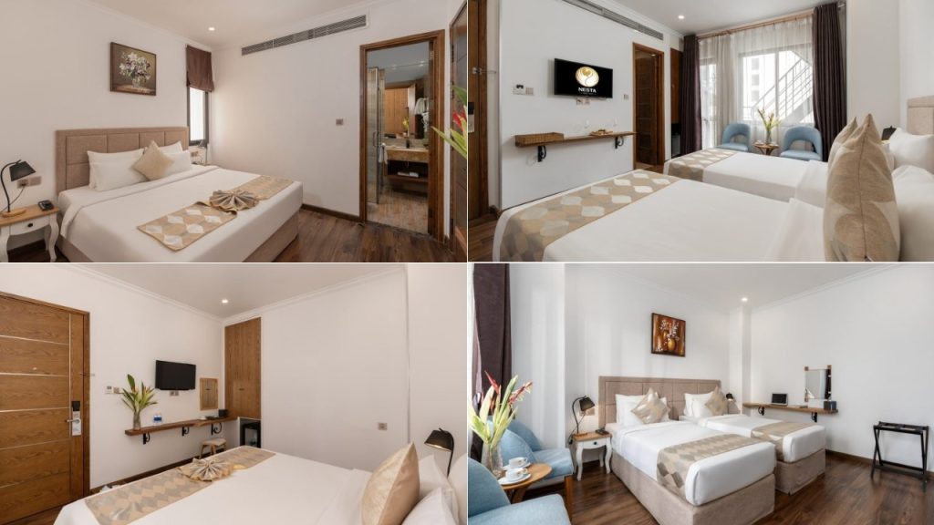 Phòng Premium tại Nesta Saigon Hotel với không gian nghỉ ngơi thoải mái