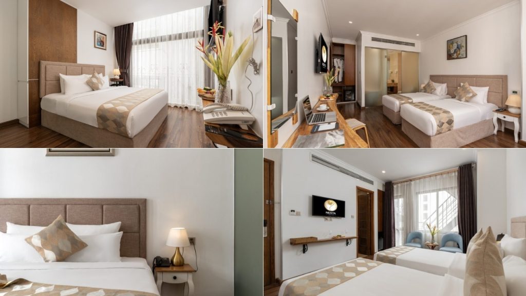 Các hạng phòng Nesta Saigon từ Deluxe đến Nesta Suite có thiết kế hiện đại