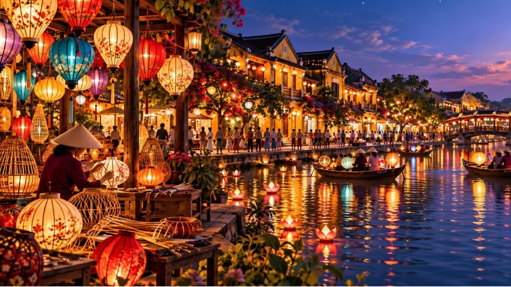 Lễ hội Đèn lồng Quốc tế Hội An rực rỡ ánh sáng bên sông Hoài
