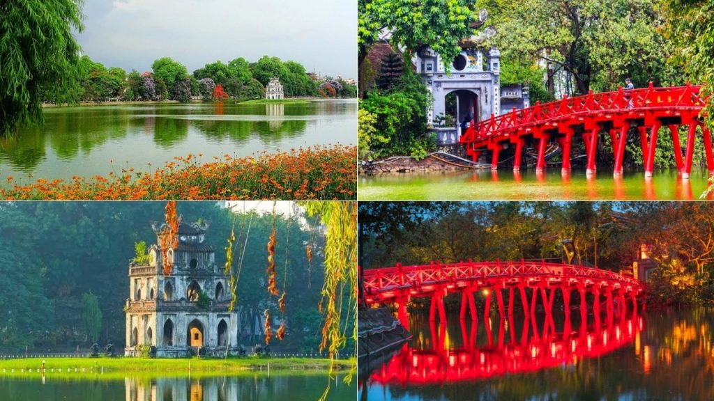 Phố cổ Hà Nội và Hồ Gươm với Tháp Rùa, cầu Thê Húc cùng những tuyến phố mang dấu ấn lịch sử