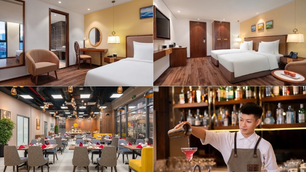 河内 Nesta Hotel & Spa 的餐厅、水疗、酒廊及住宿服务