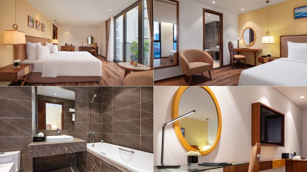 Thiết kế nội thất phòng nghỉ tại Nesta Hotel & Spa dành cho khách lưu trú