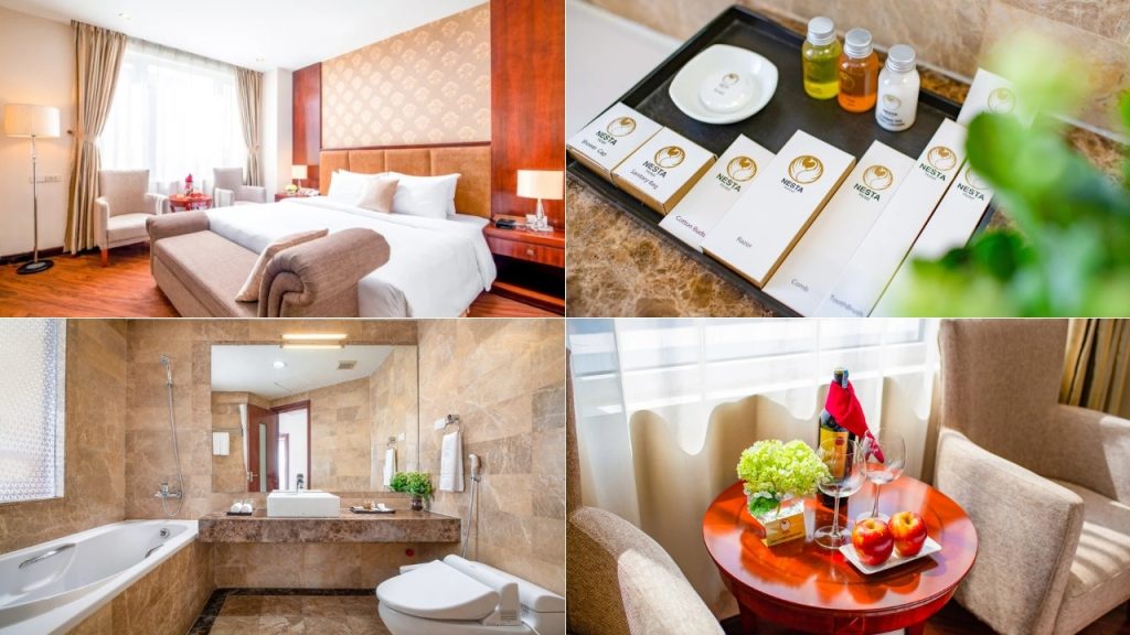 Phòng nghỉ tiện nghi tại Nesta Hanoi Hotel, điểm lưu trú thuận tiện khám phá quán ăn ngon Hà Nội