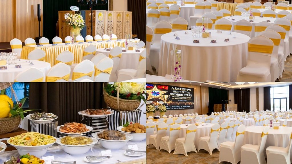 Khu vực phục vụ teabreak cho khách tham dự hội nghị tại Nesta Danang Hotel