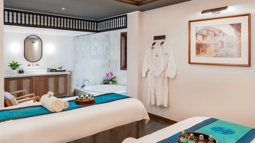 Phòng trị liệu Anantara Spa tại Anantara Hoi An Resort bên sông Thu Bồn